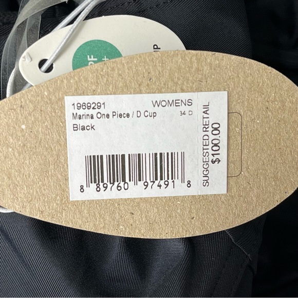 PRANA NWT MARINA ONE PIECE SWIMSUIT D/CUP BLACK 34D SMALL 32D EXTRA SMALL - Picture 5 of 12